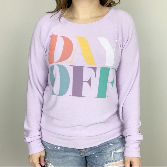 CHASER Day Off Sweatshirt XS S Soft Cozy Pullover - Picture 6 of 8